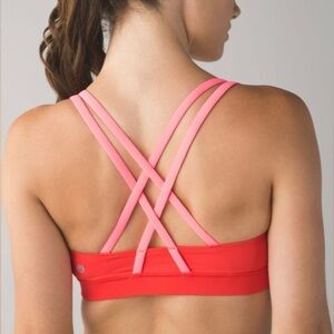 Red lululemon energy bra size 8